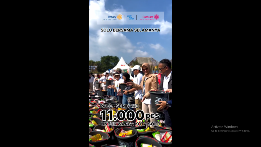 Rotary Club of Solo Kartini turut ambil bagian dalam upaya membantu masyarakat melalui penyaluran paket sembako